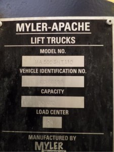 50,000lb Myler Apache Forklift For Sale 