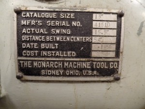 Monarch 13x54 Lathe For Sale