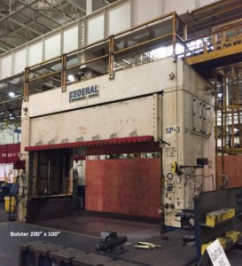 150 Ton Federal Hydraulic Spotting Press For Sale (Big Bolster) 1