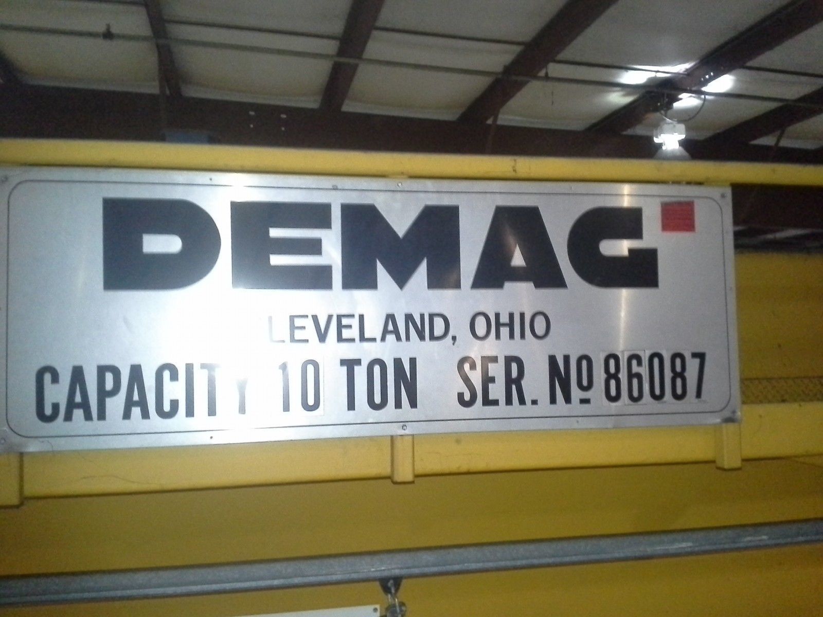 10 Ton Demag Overhead Bridge Crane