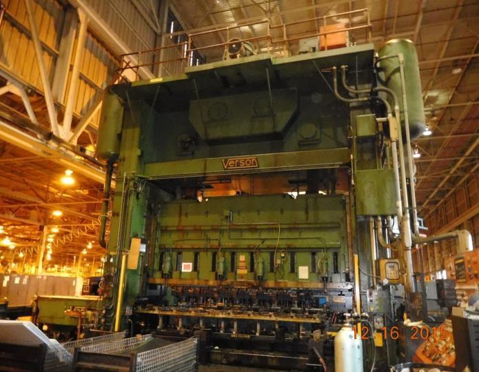 1,000 Ton Verson Straight Side Mechanical Press For Sale 1000tVersonSSMPress