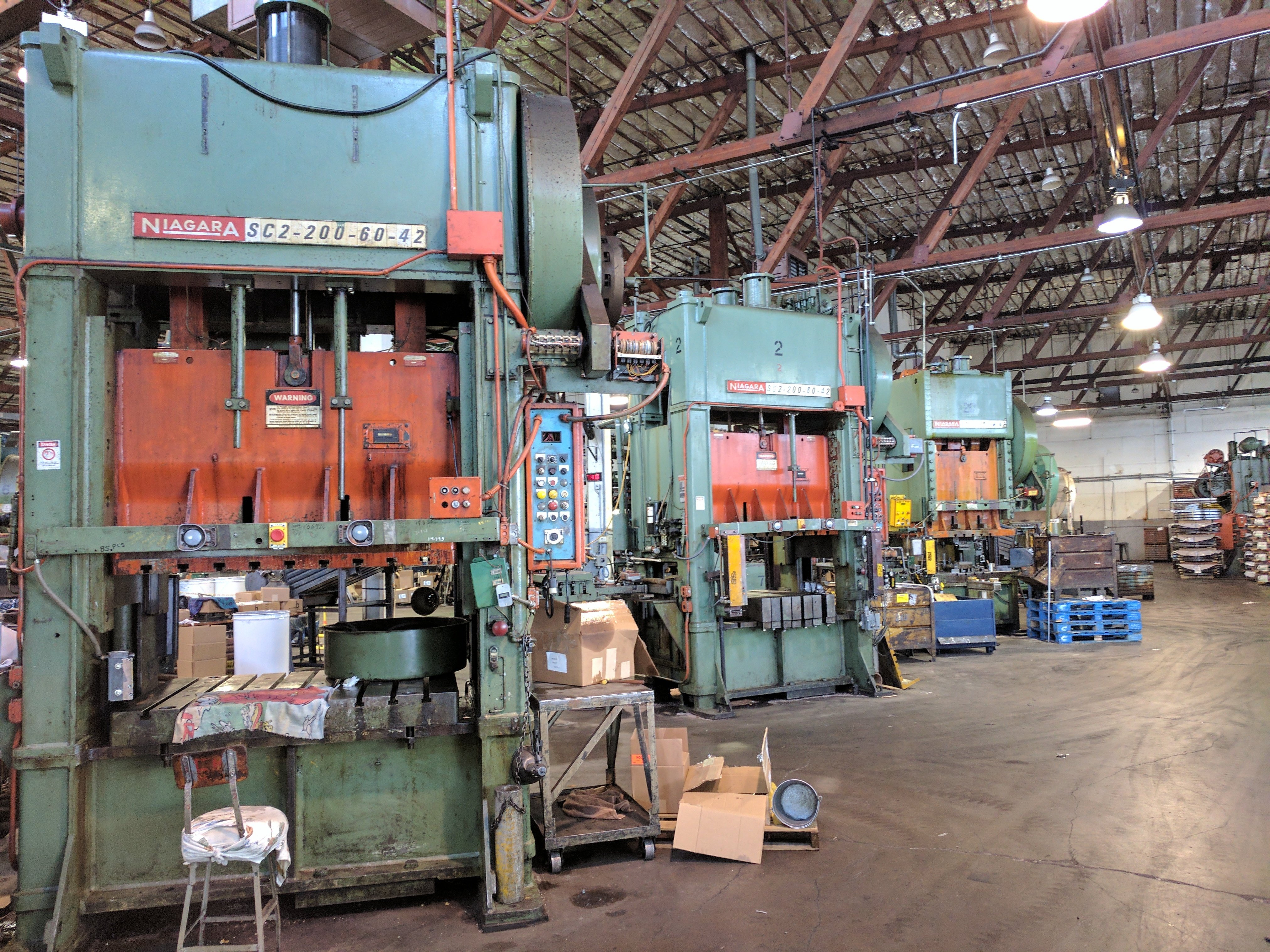 200 Ton Capacity Niagara Straight Side Press For Sale (2 Available)