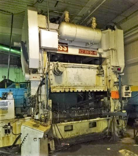 300 Ton Capacity Bliss Straight Side Press For Sale 300tBlissSSPressFS