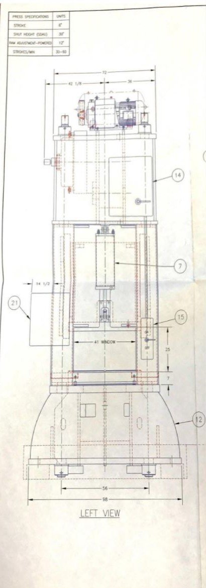 400 Ton Capacity Heim Straight Side Press For Sale