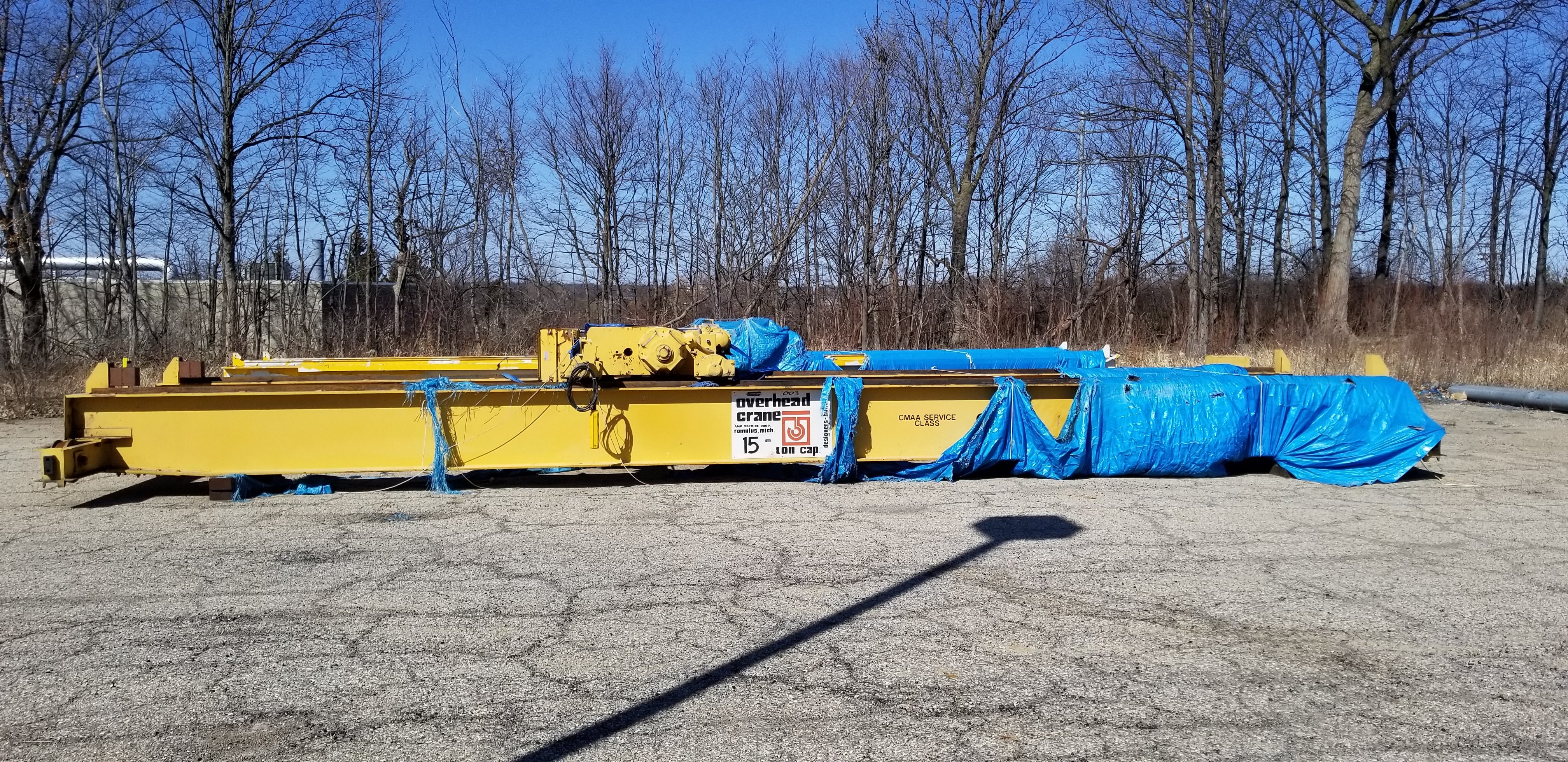 15 Ton Capacity Shepard Niles Overhead Bridge Crane For Sale 15tCapShepardNilesOHBCFS