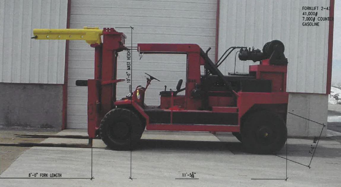 41,000 lb. Capacity Taylor Forklift For Sale 41kCapTaylorFLFS